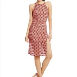 Gianni Bini Casey Crochet High Slit Midi Dress